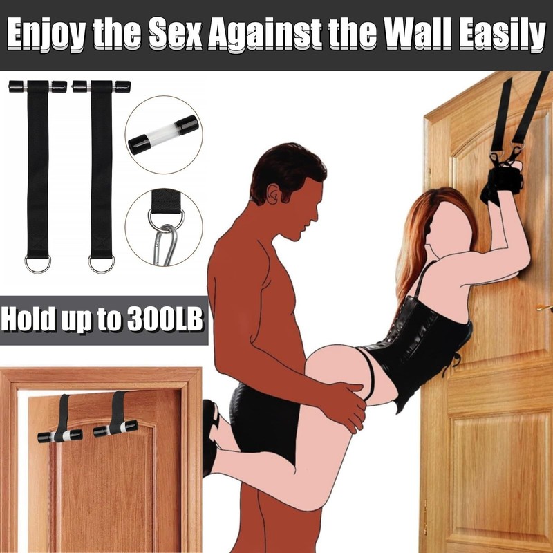 Door Sex Swing with Seat Sex Restraints Slings Bondage BDSM Holds up to 300lbs gallery