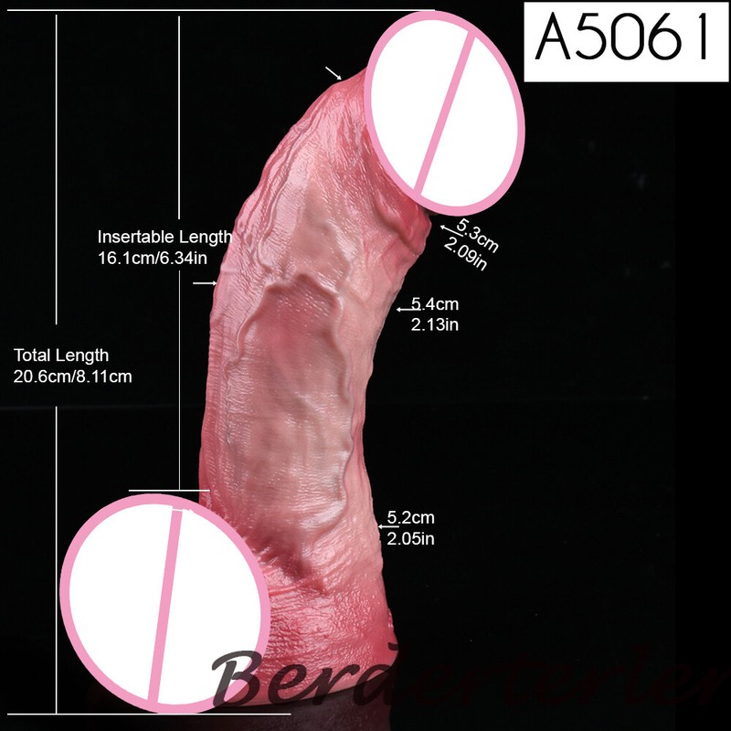 Realistic Dildo With Double Layer Multi-types Silicone Anal Vaginal Masturbator gallery