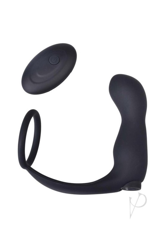 Ass-Sation Contoured Rechargeable Silicone Anal Plug Remote Control - Black gallery