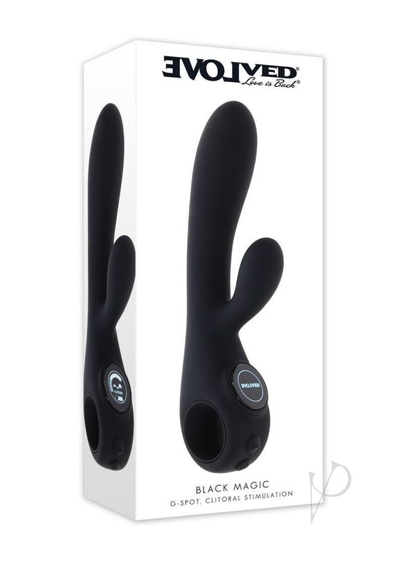 Black Magic Rechargeable Silicone Rabbit Vibrator – Black