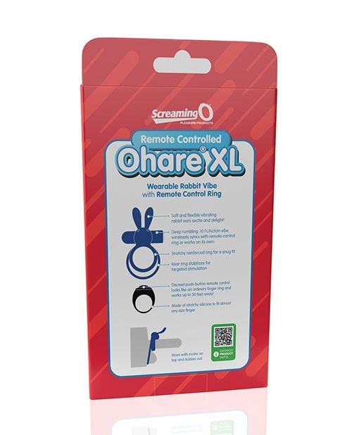 Screaming O Ohare Remote Controlled Vibrating Ring - XL Blue gallery