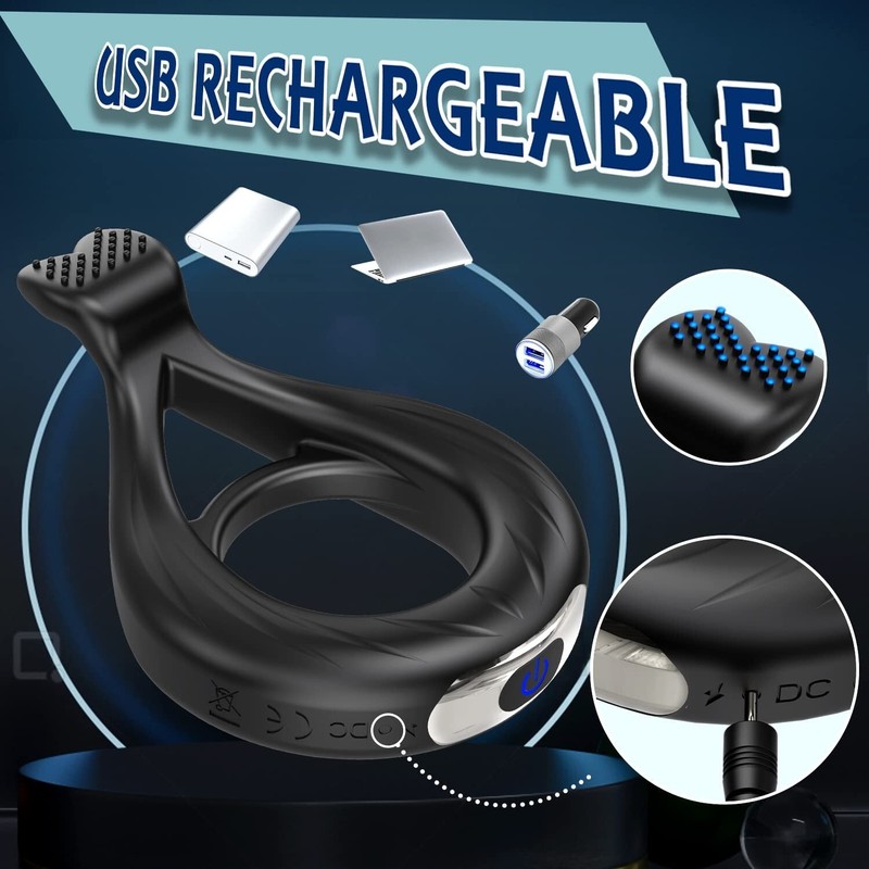 Bluetooth APP Cock Ring Vibrator Remote Control G Spot Massager Sex Toys For Men gallery