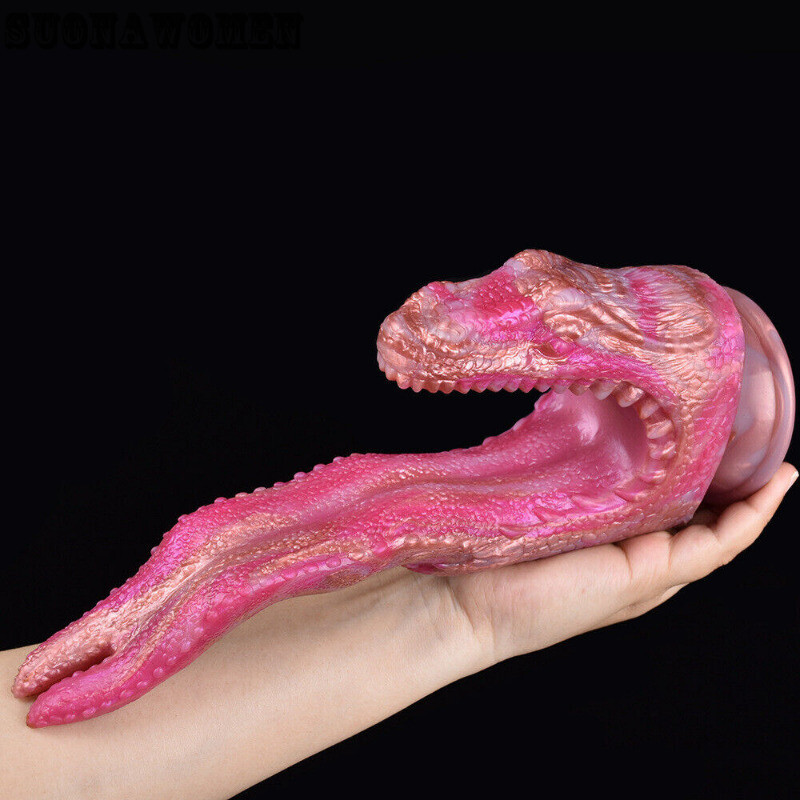 Huge Wide Penis Double-ended Dildo Anal Dong Sucker Adult Masturbator Sex Toy