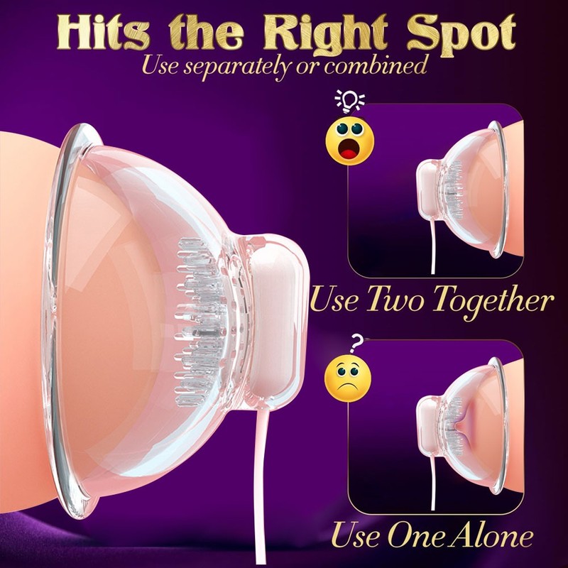 Vibrating Nipple-Sucker Suction Cup Breast Vibrator Pump-Vibe-Sex-Toy for-Women gallery