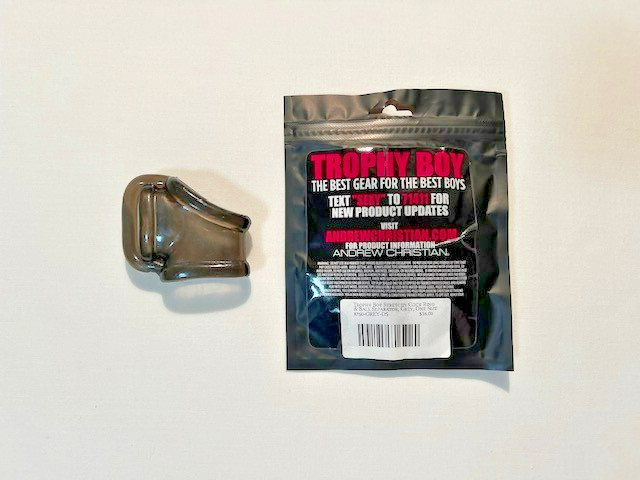 Andrew Christian Stretchy Silicone Cock Ring, Separator, Stretcher - Smoke gallery