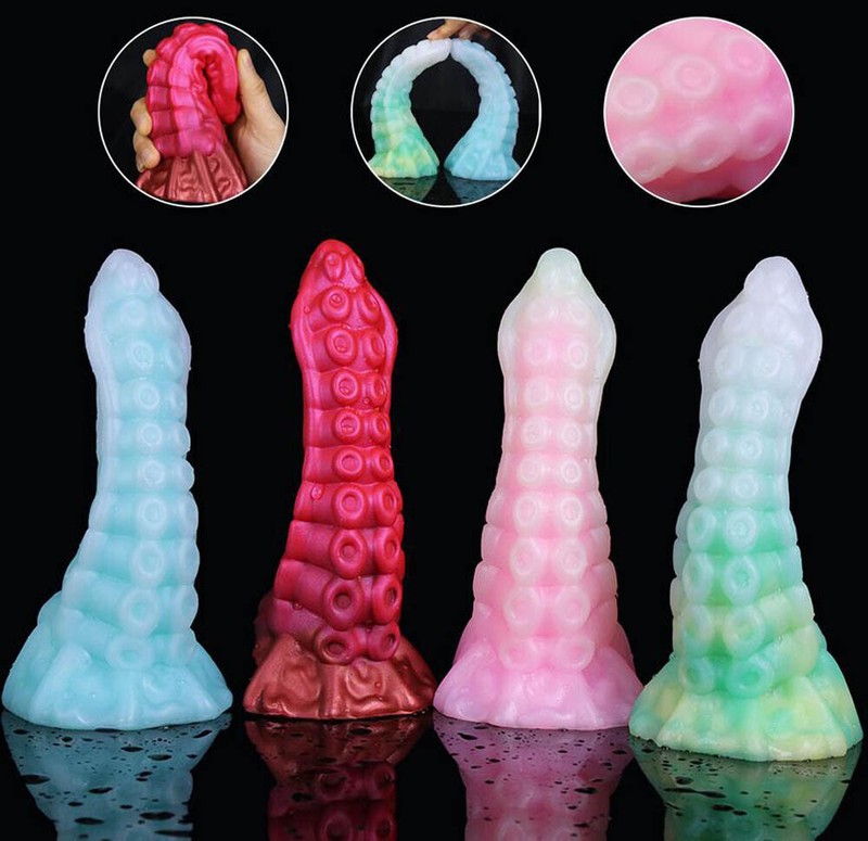 1XSoft Silicone Small Tentacle Dildo Fantasy Dildo Anal Butt Plug Sex Toys Adult