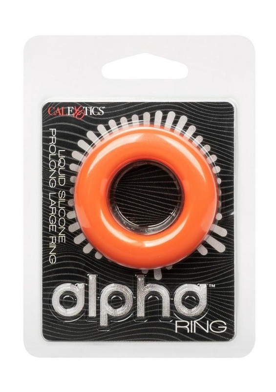 Alpha Liquid Silicone Prolong Cock Ring – Large – Orange