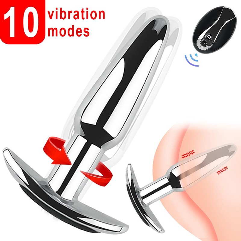Remote Vibrating Butt Plug Anal Plug with 10 Speeds Anal Sex Toys for Women Men
