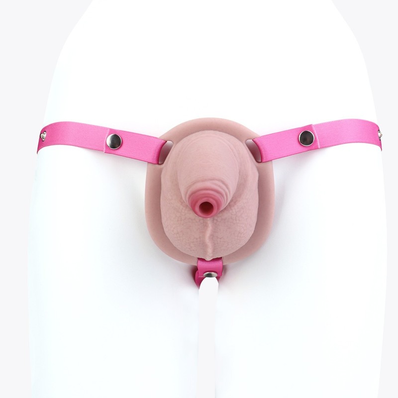 Male Chastity Cage Silicone Realistic Penis Cage Strap On Cock Restraint CB Lock gallery