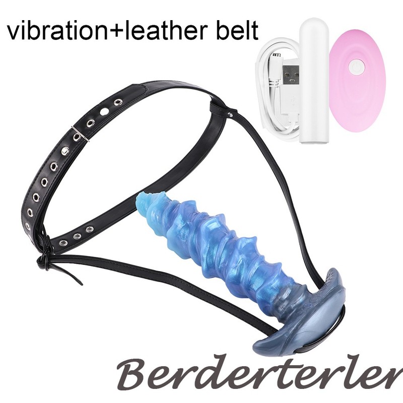 Strapon Silicone Long Vibrating Dildos Vibration Butt Plug Penis Anal Sex Toys gallery