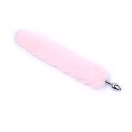 Faux-Fox-Tail-Butt-Anal-Plug-Massager-Stimulation-Sex Toys-Metal-Stainless-Steel