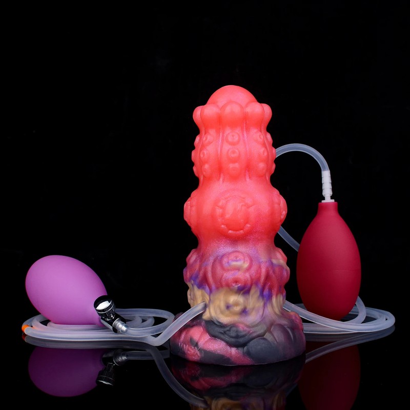 5.9 Inch Beads Anal Dildo Inflatable 9.4cm Thick Ejaculating Fantasy Sex Toys