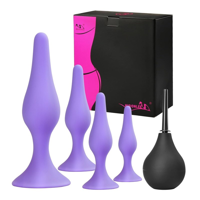 Anal Plug Sex Toys,5PCS Sex Anal Toys Silicone Butt Plug Training Kit for Adu...