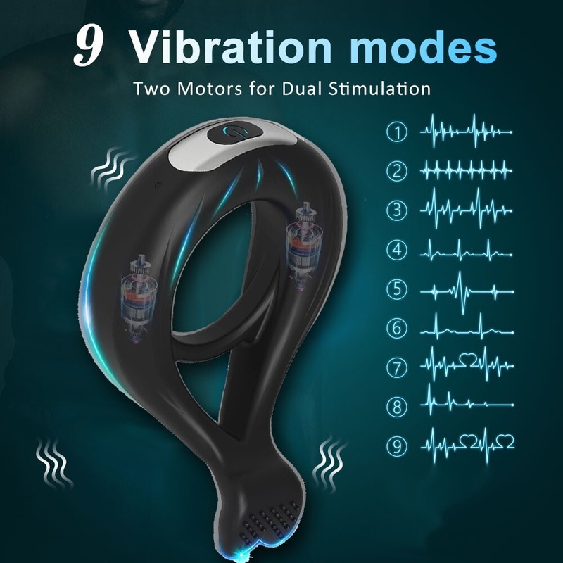 Bluetooth APP Cock Ring Vibrator Remote Control G Spot Massager Sex Toys For Men gallery