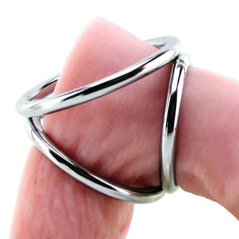DEVIANT KINK LINE SOLID CHROME COCK CAGE (1.75in/44mm, 1.5in/38mm, 1.25in/32mm) gallery