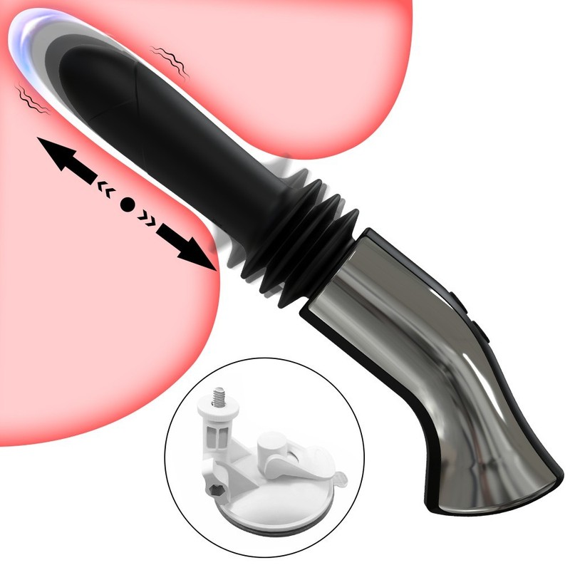 Thrusting Dildo Anal G-Spot Vibrator HandsFree Gun Machine Sex Toy for Women