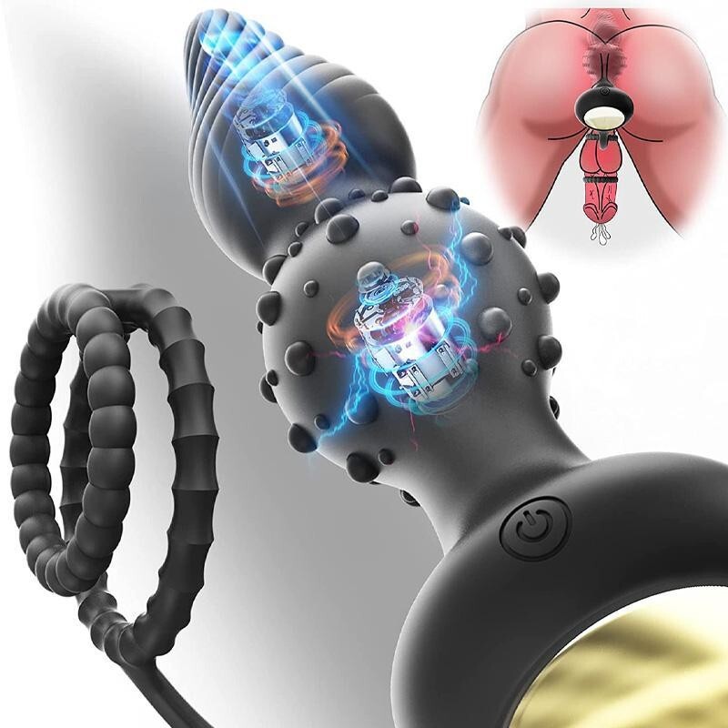 Anal Vibrator Penis Cock Ring Butt Plug Male Prostate Massager Sex Toys for Men gallery
