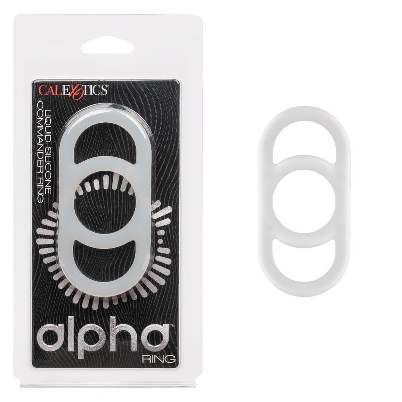 Cal Exotics Alpha Liquid Silicone Commander Penis Ring Clear – Pump Compatible