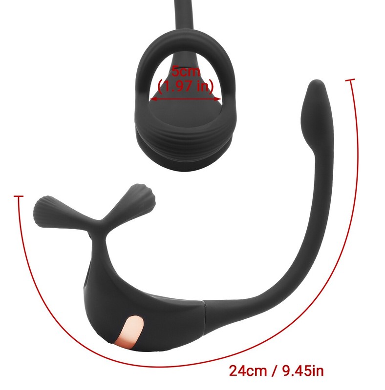 Penis Cock Ring Vibrator G-spot Dildo Massager Sex Toys For Women Men 2 Style US gallery