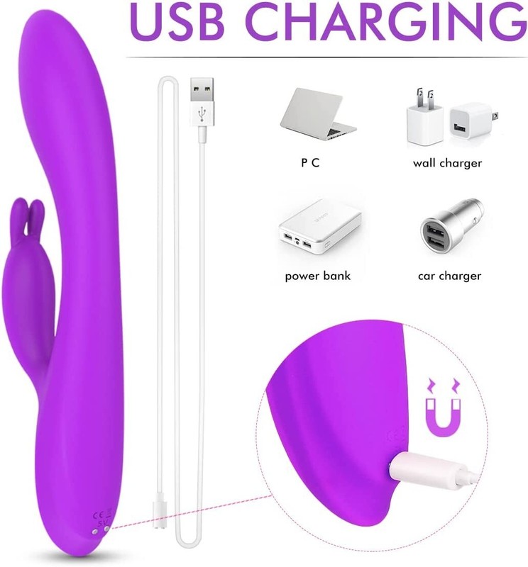 G Spot Rabbit Vibrator with Heating Function, Rose Sex Toys for Clitoris G-spot gallery