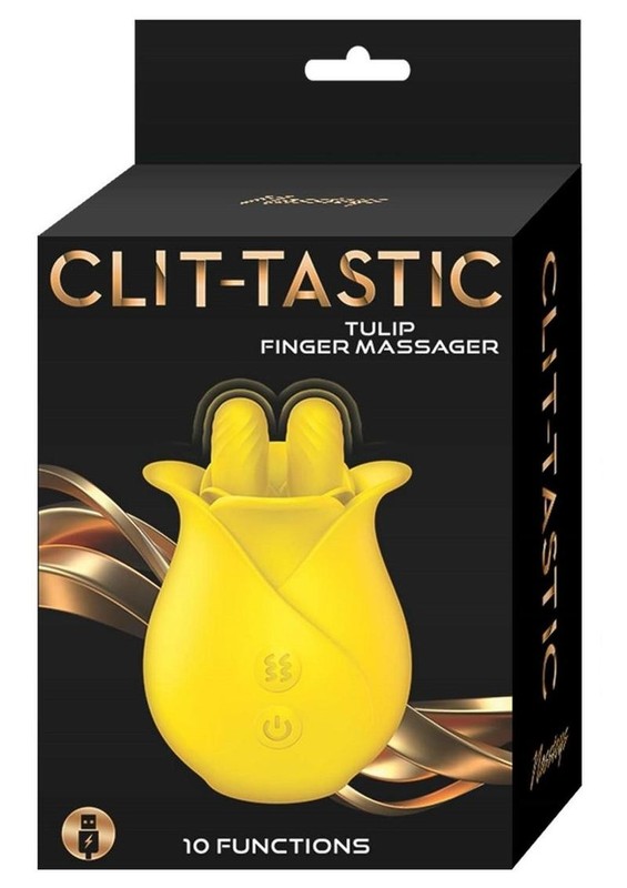 Clit-Tastic Tulip Rechargeable Silicone Clitoral Vibrator – Yellow
