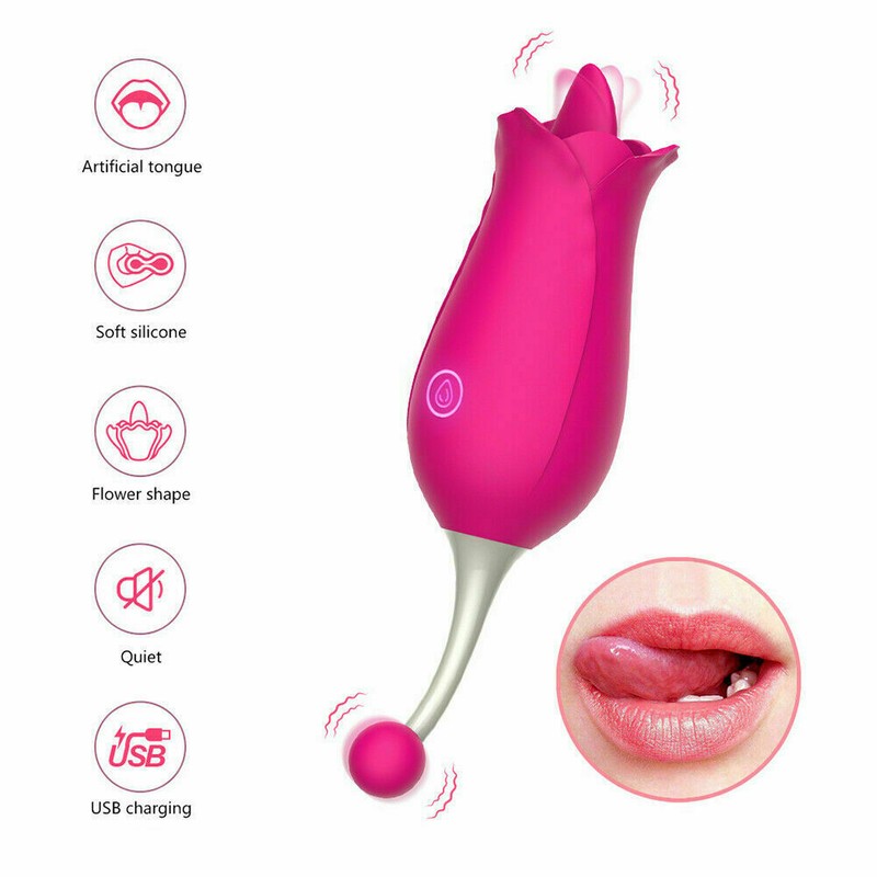 Red Electric Vibraging Clit G-Spot Simulator Vibrator Nipple Breast Massager gallery
