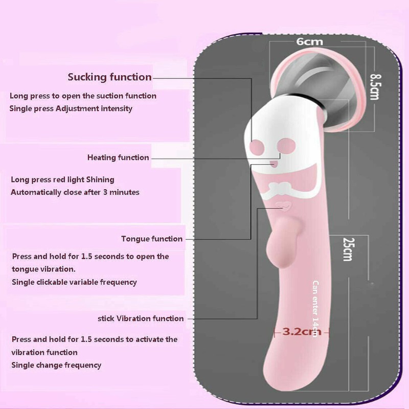 Vibrador de Succión con Lengua 12 Velocidades Sexo Oral para Orgasmo de Mujeres gallery