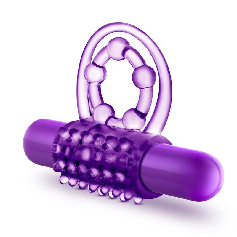 Eden Vibrating Soft Stretchy Double Strap Cock Ring Waterproof Sex Toy gallery