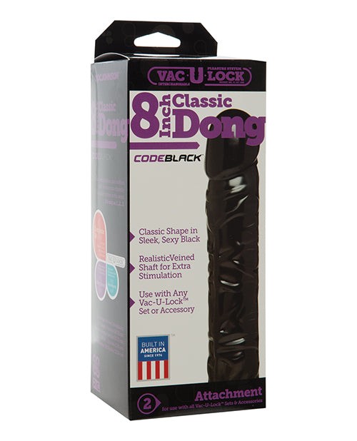 Vac-U-Lock Code Black 8&Prime; Classic Dong