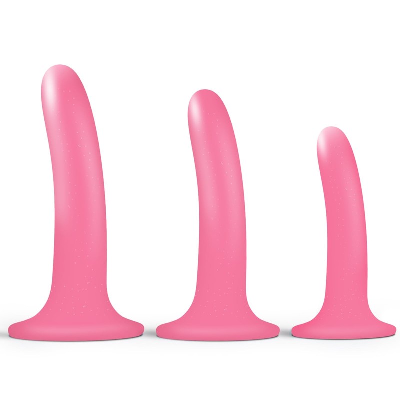 Anal Plug Trainer Kit3PCS Silicone Butt Plugs Soft Anal Dildo Sex Toys Kit, W…