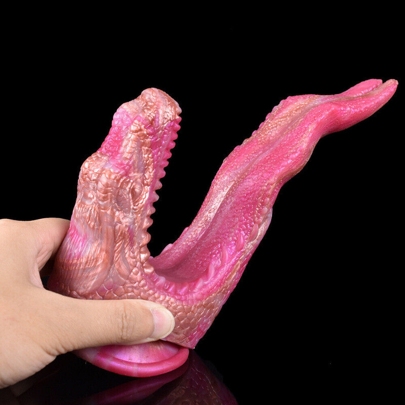 Huge Wide Penis Double-ended Dildo Anal Dong Sucker Adult Masturbator Sex Toy gallery