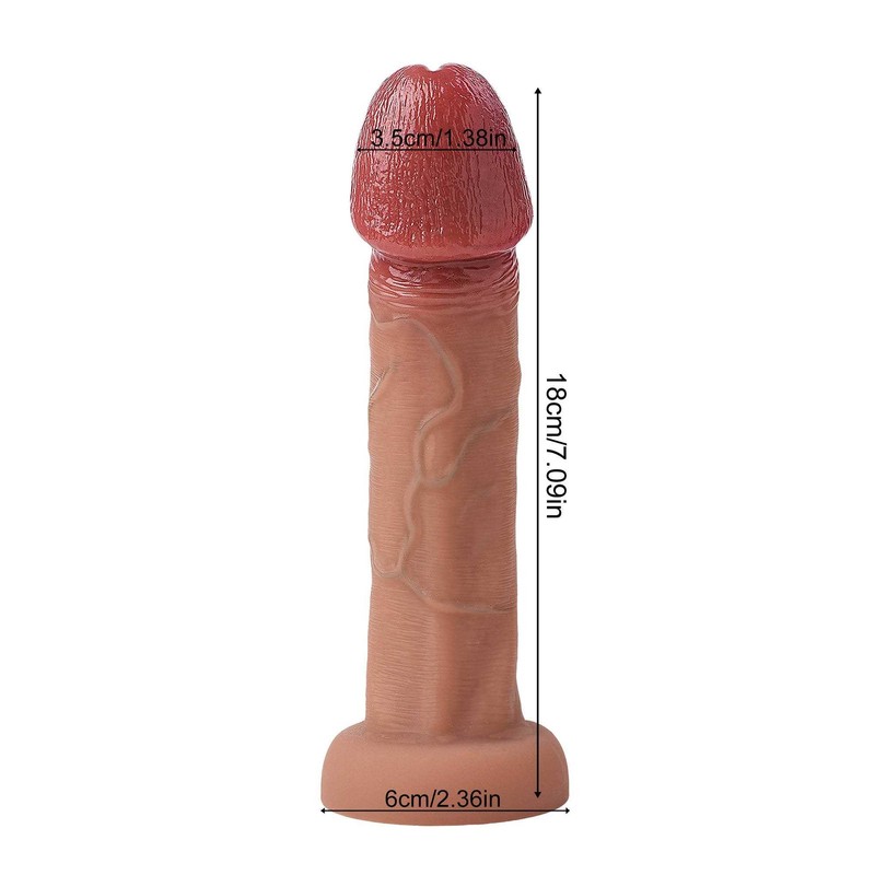 Realistic Flesh Skin Soft Thick Big Dildo Silicone Penis Woman Man Anal Sex Toy