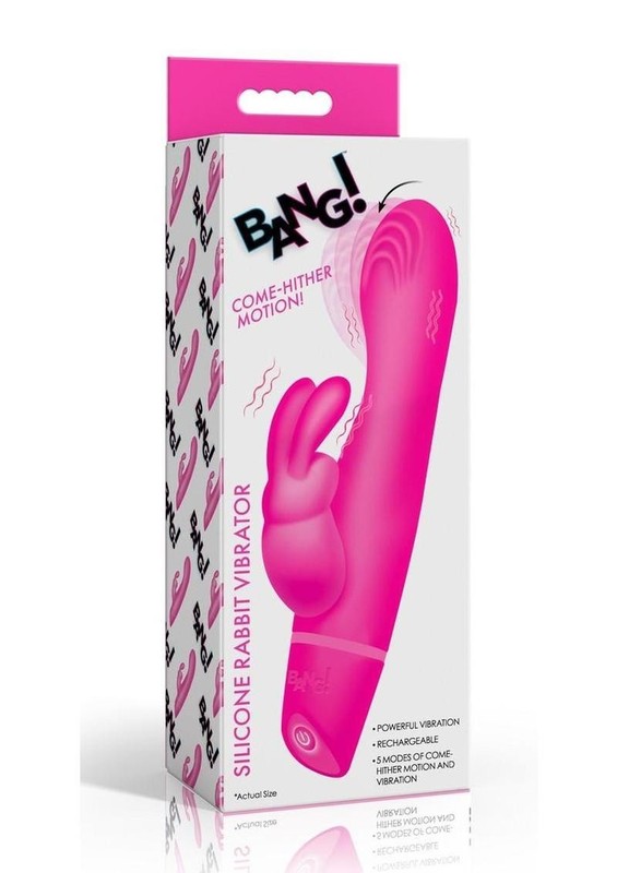 Bang! Come Hither Rabbit Vibrator – Rotating Beads Silicone Dual Motor gallery