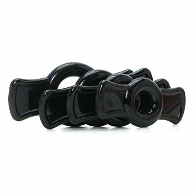 Stretchable Cock Ring Set for Men Size Enlarger Penis Enhancer Kit Delay Sex Toy gallery