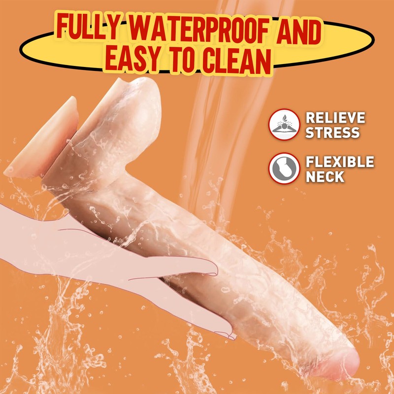 10" Flesh Silicone Realistic Dildo Huge Dong Thick Big Penis Anal G-spot Sex Toy gallery