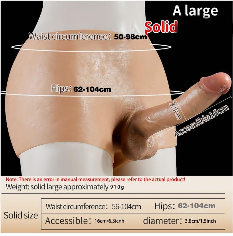 Wearable Realistic Silicone Strap On Pants Dildo Men Penis Adult Lesbian Sex Toy