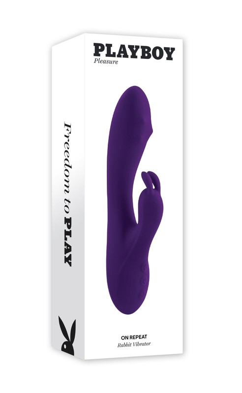 Playboy On Repeat Freedom to Play Rabbit Style Vibrator Silicone USB Waterproof gallery