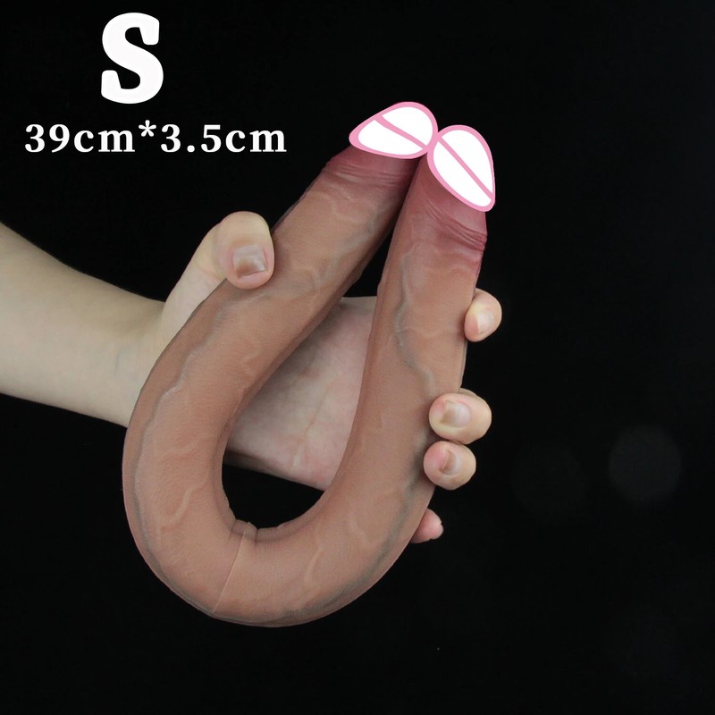 Soft Silicone Double Ended Dildos Super Long Penis Lesbian Masturbator Butt Plug