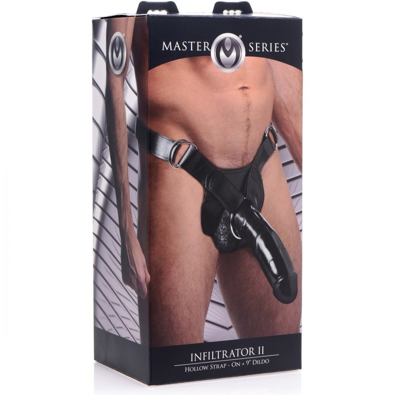 Master Series Infiltrator II Hollow Strap-On with 9 Inch Dildo