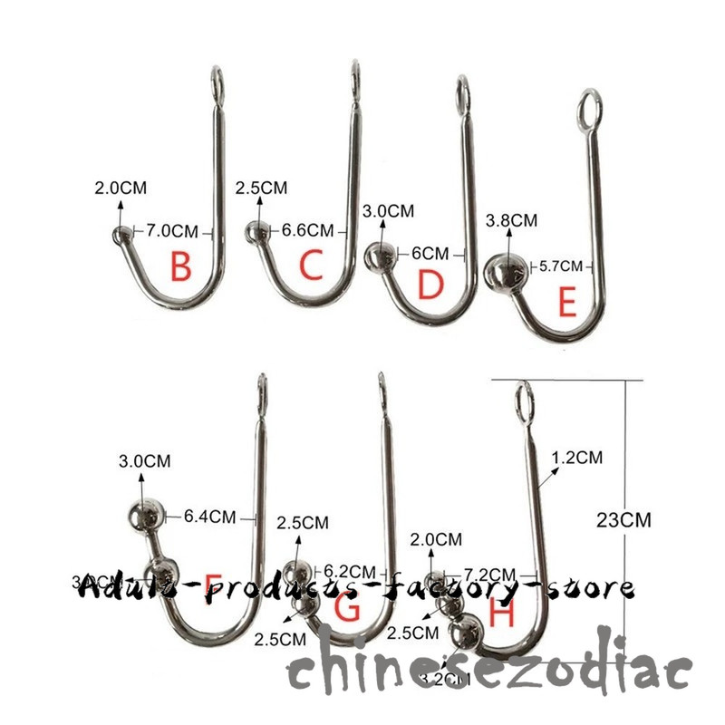 Stainless Steel Metal Anal Hook with Ball Hole Butt Plug Woman Stopper Belt gallery