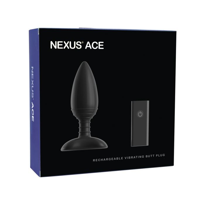 Nexus Ace Remote Control Butt Plug Large – Black