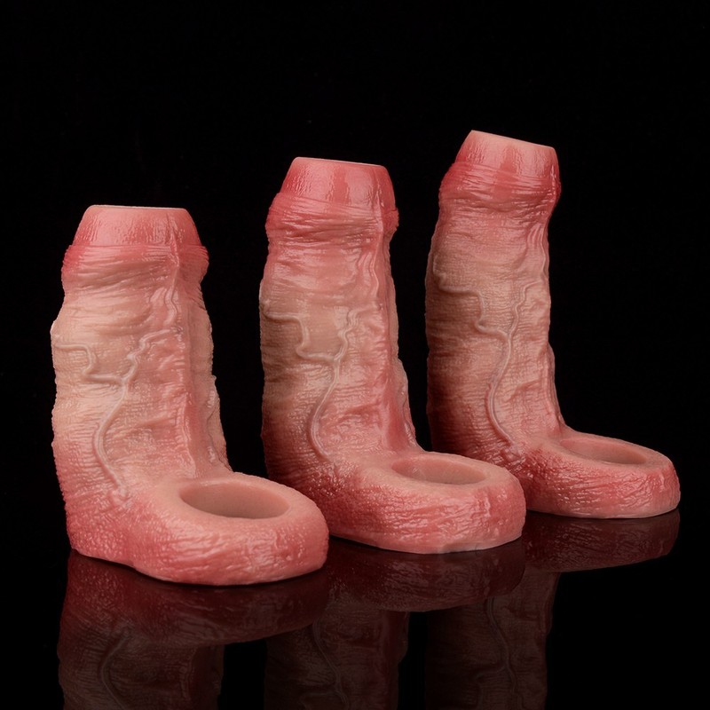 Bigger-Male-Cock-Girth-Enlarger-Enhancer-Penis-Extension-Extender-Sheath-Sleeve gallery