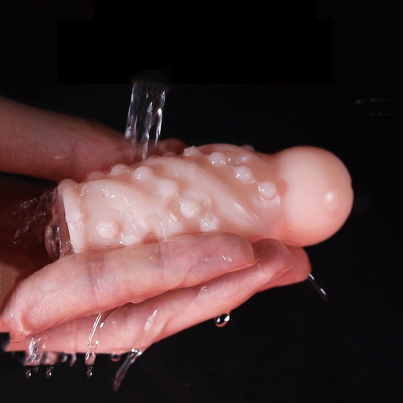 Silicone Reusable Condom Male Glans Penis Sleeve Delay Ejaculation Girth Enhance gallery