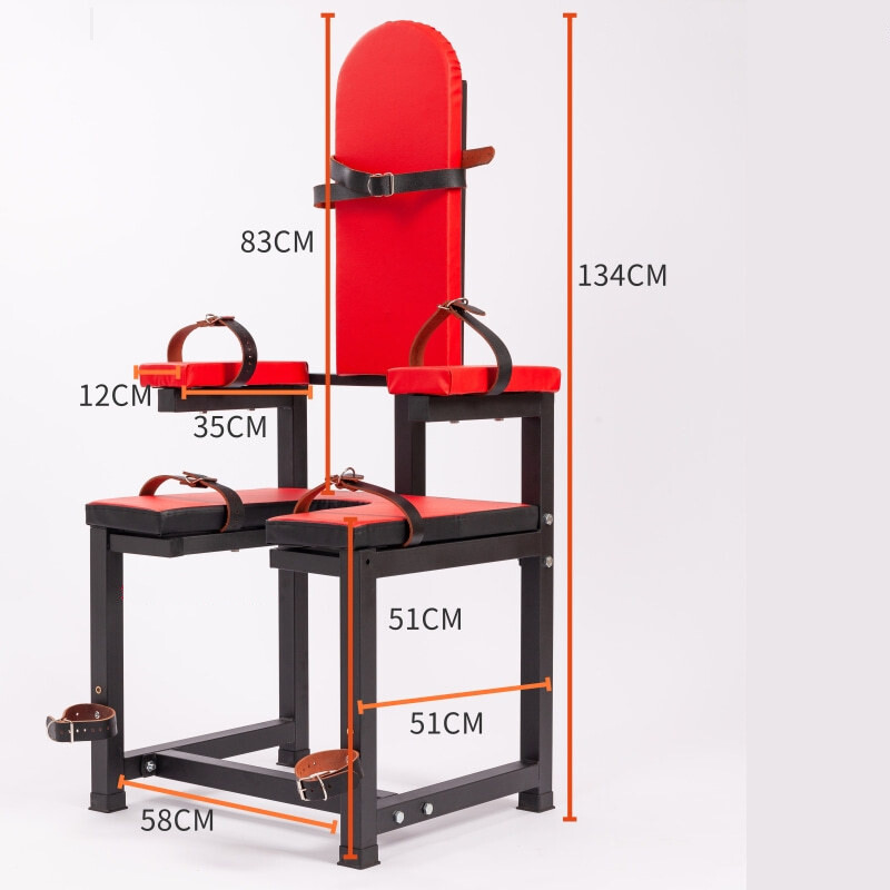 Queen Bondage Restraint Chair – Punishment Furniture w/Handcuffs Footcuffs BDSM gallery