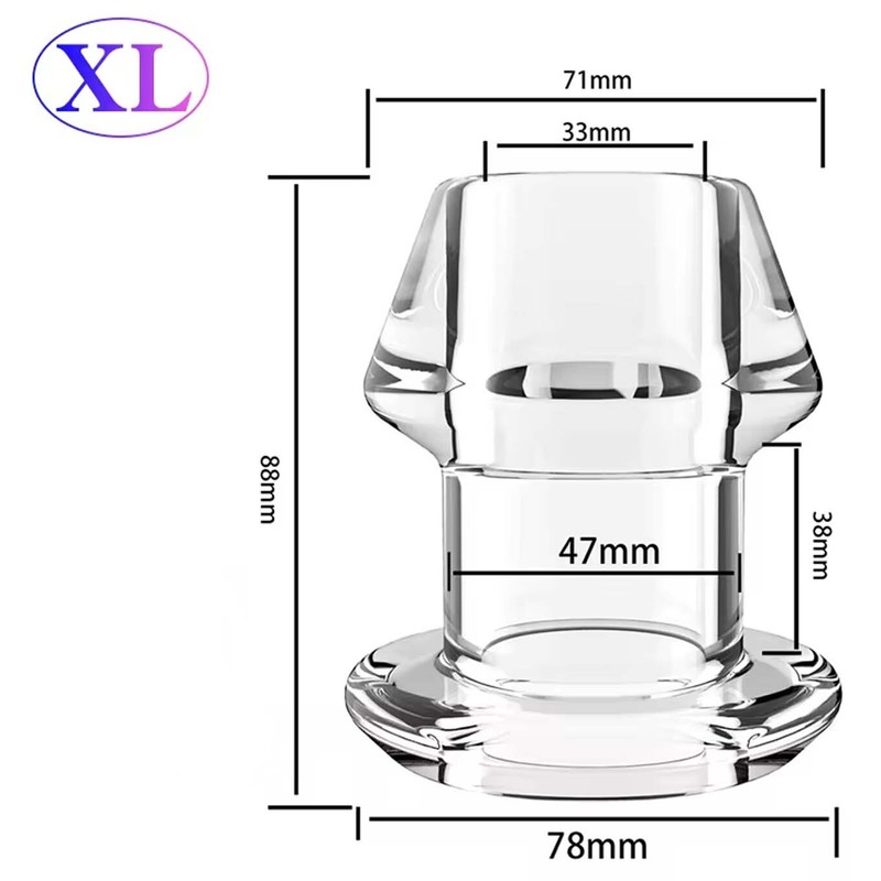Hollow Anal Butt Plug Spreader Speculum Dildo Tunnel Sex Toy Huge Prostate Probe