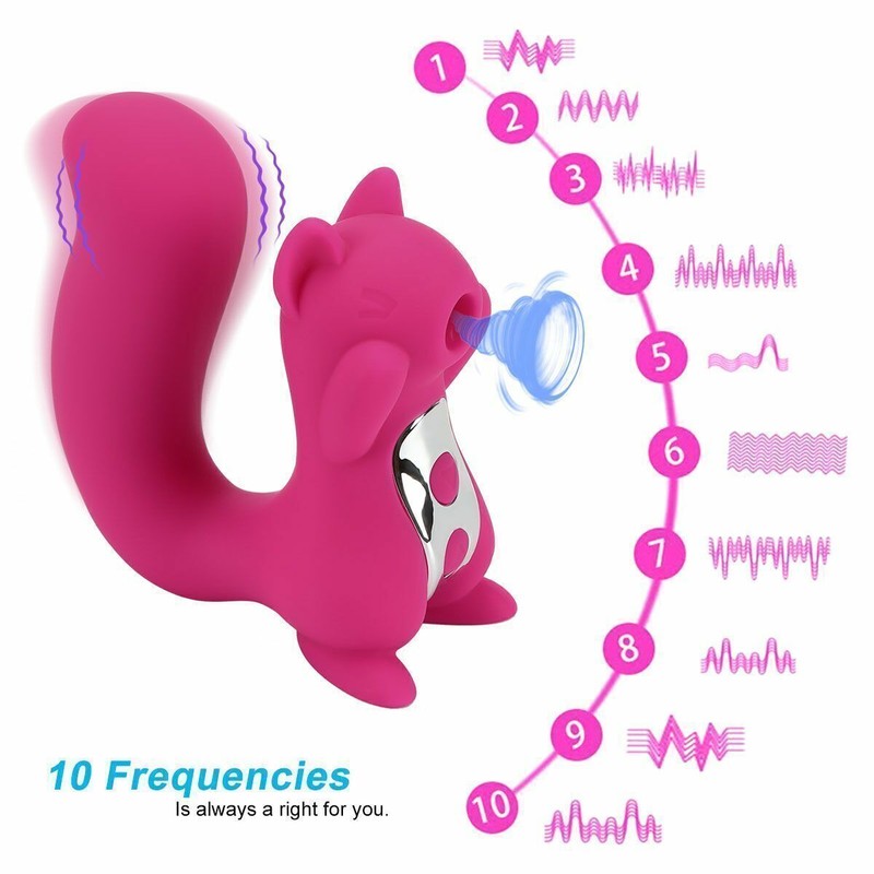 Squirrel Sucking Vibrator Clit Sucker Dildo G Spot Massager Women Sex Toy US gallery