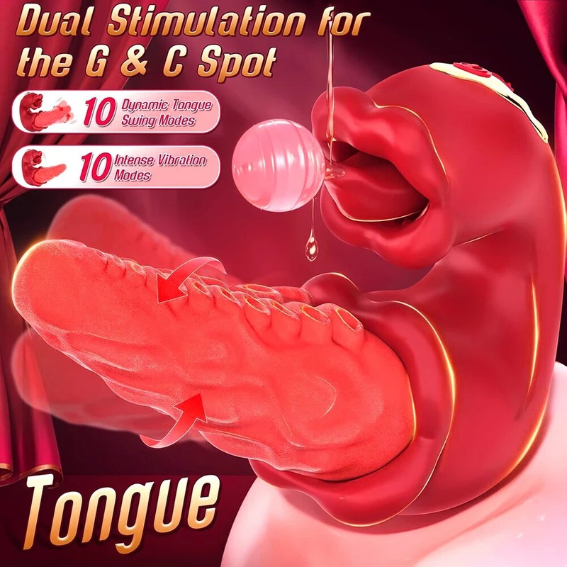 Rotating Tongue Vibrating Licking and Sucking G-Spot Vibrator Clit Stimulator gallery