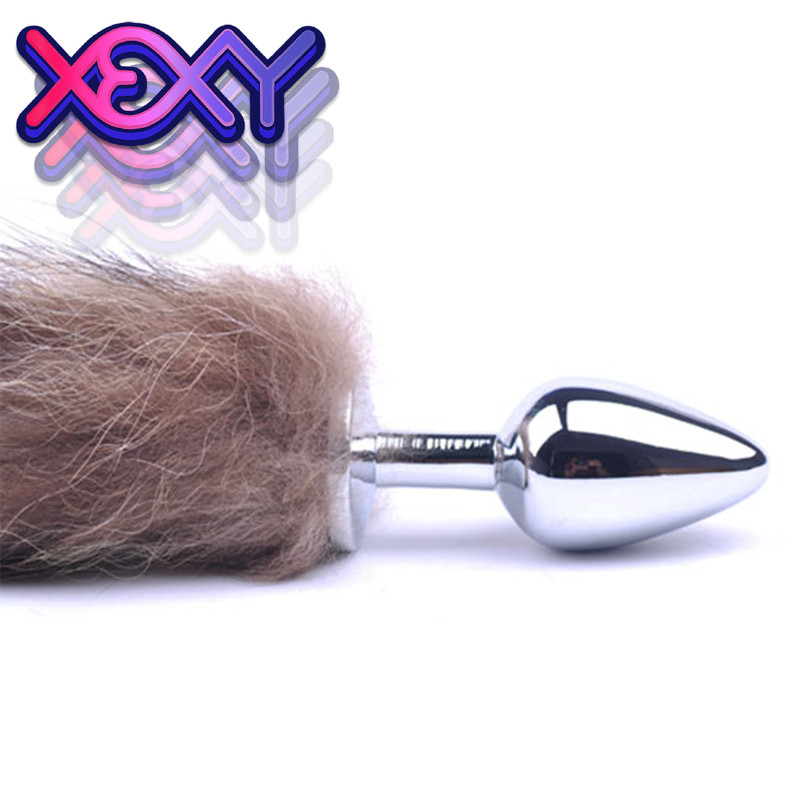 Brown Tail Anal Plug Mens Womens Adult Sex Toy XEXY Penis Furry butt plug! gallery