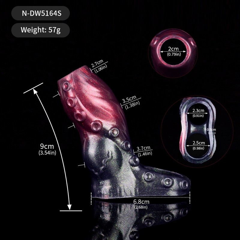 Fantasy Open-Ended Penis Extender Thickened Silicone Sleeve Penis Enlarge SexToy