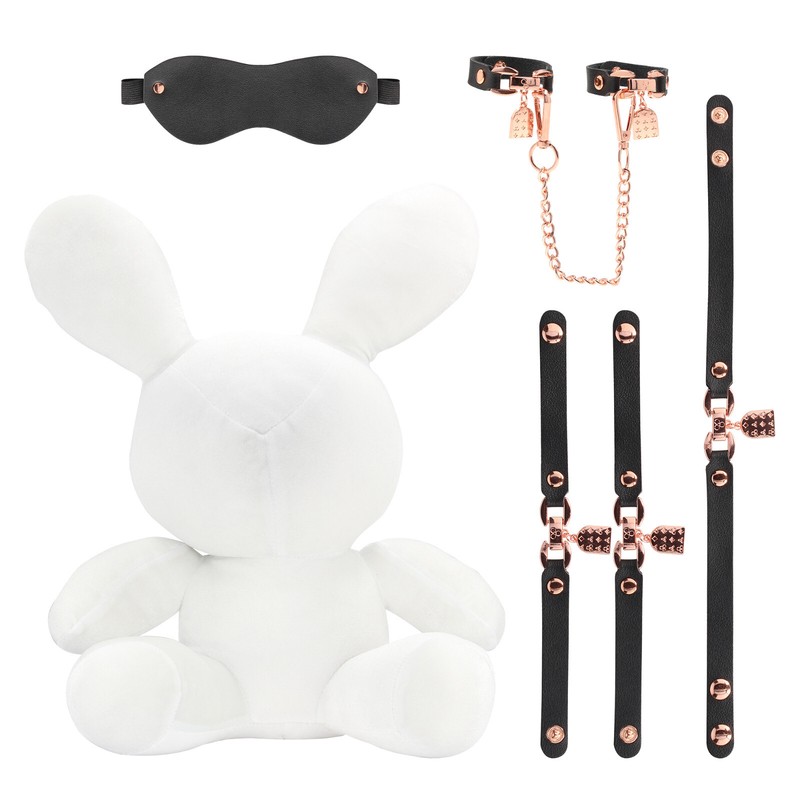 Rabbit Bondage Rabbit Binaco with Black Leather BDSM Accessories S-Line gallery